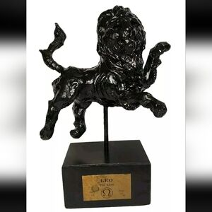Vtg 3D Austin Prod. LEO LION Astrology Sculpture Zodiac Brutalist Heavy RARE ART